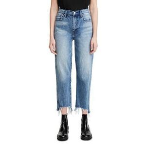 7 For All Mankind Ripped Cropped High Waisted Medium Wash Monterey‎ Jeans sz 32